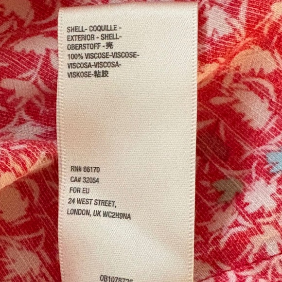 Free People In Full Bloom Dress Red Floral Midi Womens Medium - Picture 15 of 15